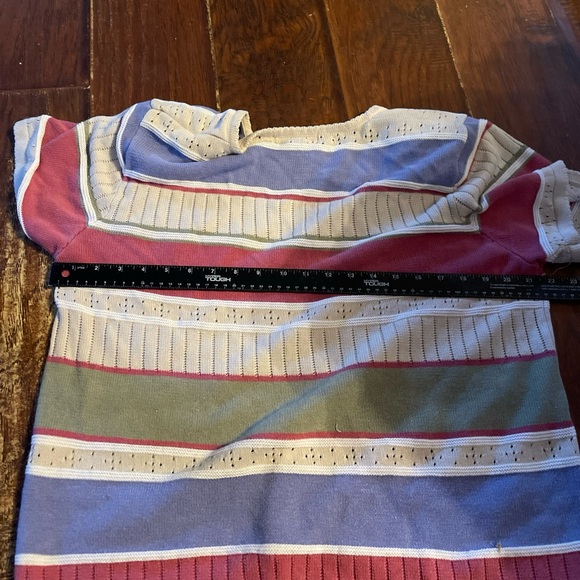 Alfred Dunner Sweater Large Short Sleeve Appliqué Granny Core - Picture 2 of 2